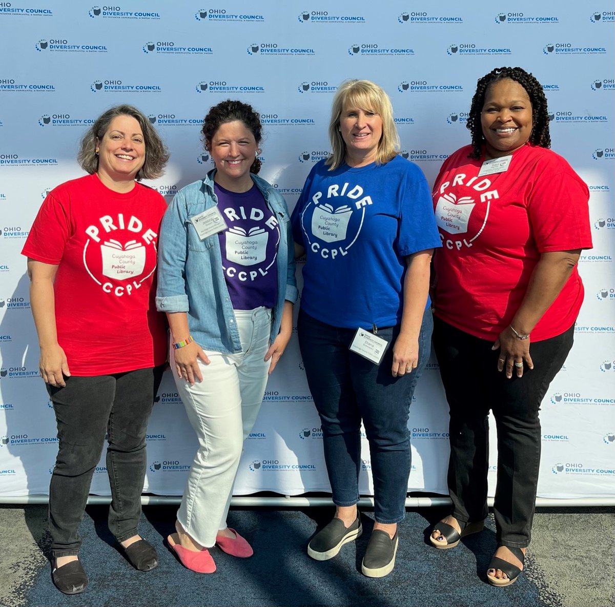 CuyahogaLib's tweet photo. We're thrilled to be a part of the Ohio Diversity Council LGBTQ+ Unity Summit at Progressive Field today to hear from and exchange ideas with so many great thought leaders working to advance their DEI efforts. 🌈 #evolutionofpride #pridemonth2023 @ohdc https://t.co/iGI1iOHcLz