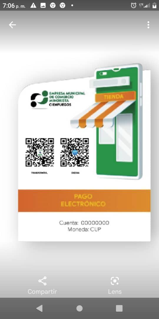 CfgsComercio's tweet photo. #ComercioElectrónico
#PagoElectrónico
#Transfermóvil #Enzona
#ComercioMinoristaCienfuegos https://t.co/RMhqlp86nm