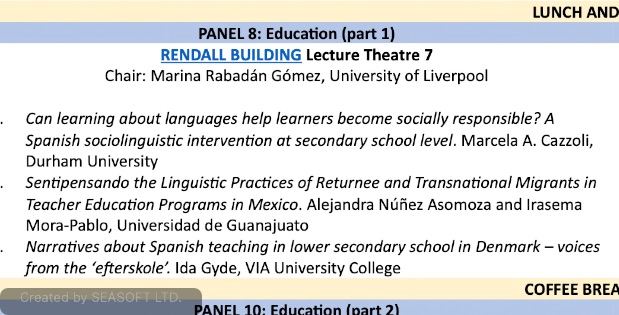 Really pleased to have taken part in the Education panel of the @SpanishinSoc conference, discussing how Sociolinguistics can make a difference in the development of tolerance and social responsibility.