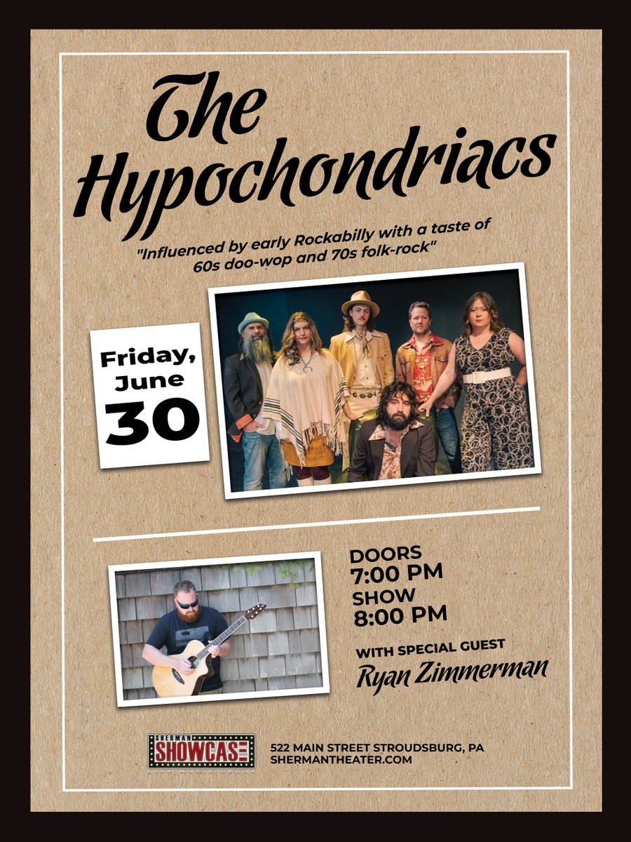 Sherman Theater (@sherman_theater) on Twitter photo 🎸 <a href="/The_Hypos/">The Hypochondriacs</a> will be taking on the Sherman Showcase on Friday, June 30th🎤 with @<a href="/rzimmermanmusic/">ryan zimmerman</a>!
Get your 🎫 NOW ➡ bit.ly/TheHypochondri… 🎸 <a href="/The_Hypos/">The Hypochondriacs</a> will be taking on the Sherman Showcase on Friday, June 30th🎤 with @<a href="/rzimmermanmusic/">ryan zimmerman</a>!
Get your 🎫 NOW ➡ bit.ly/TheHypochondri…