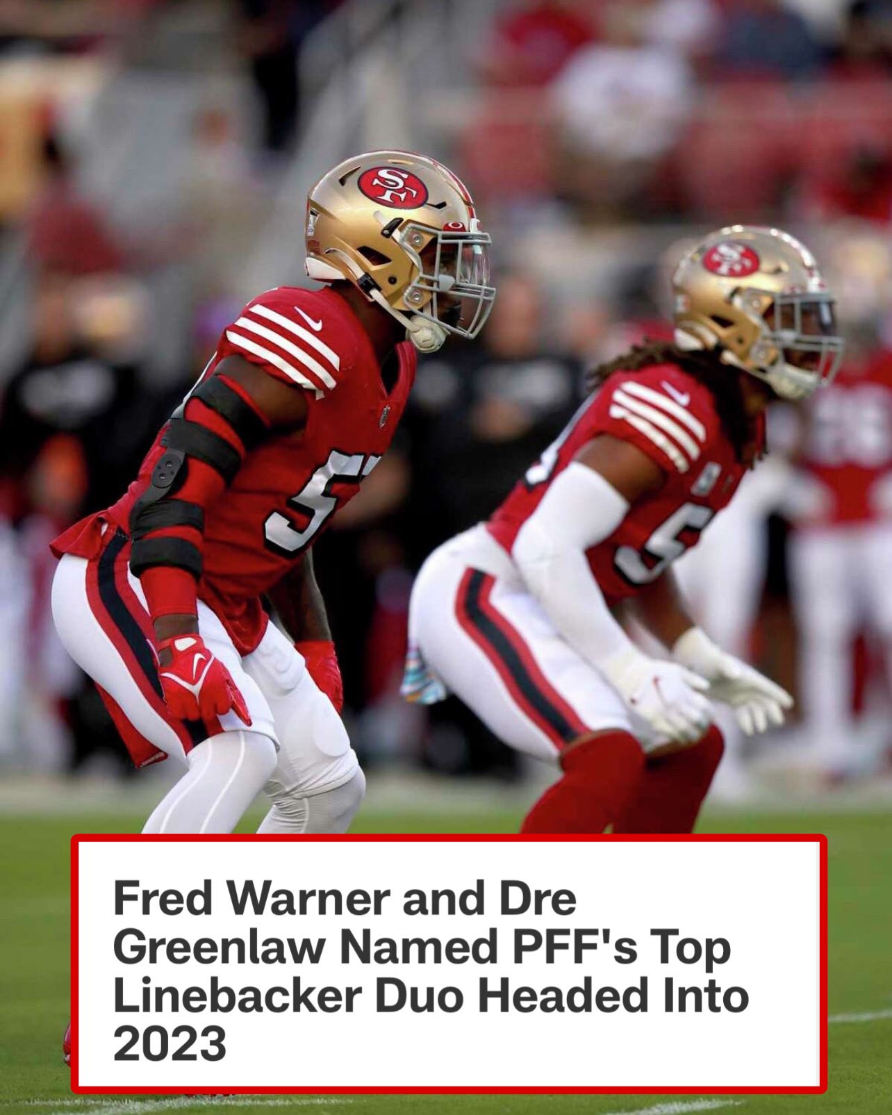 OurSF49ers on X: 'Fred Warner + Dre Greenlaw = Legendary 