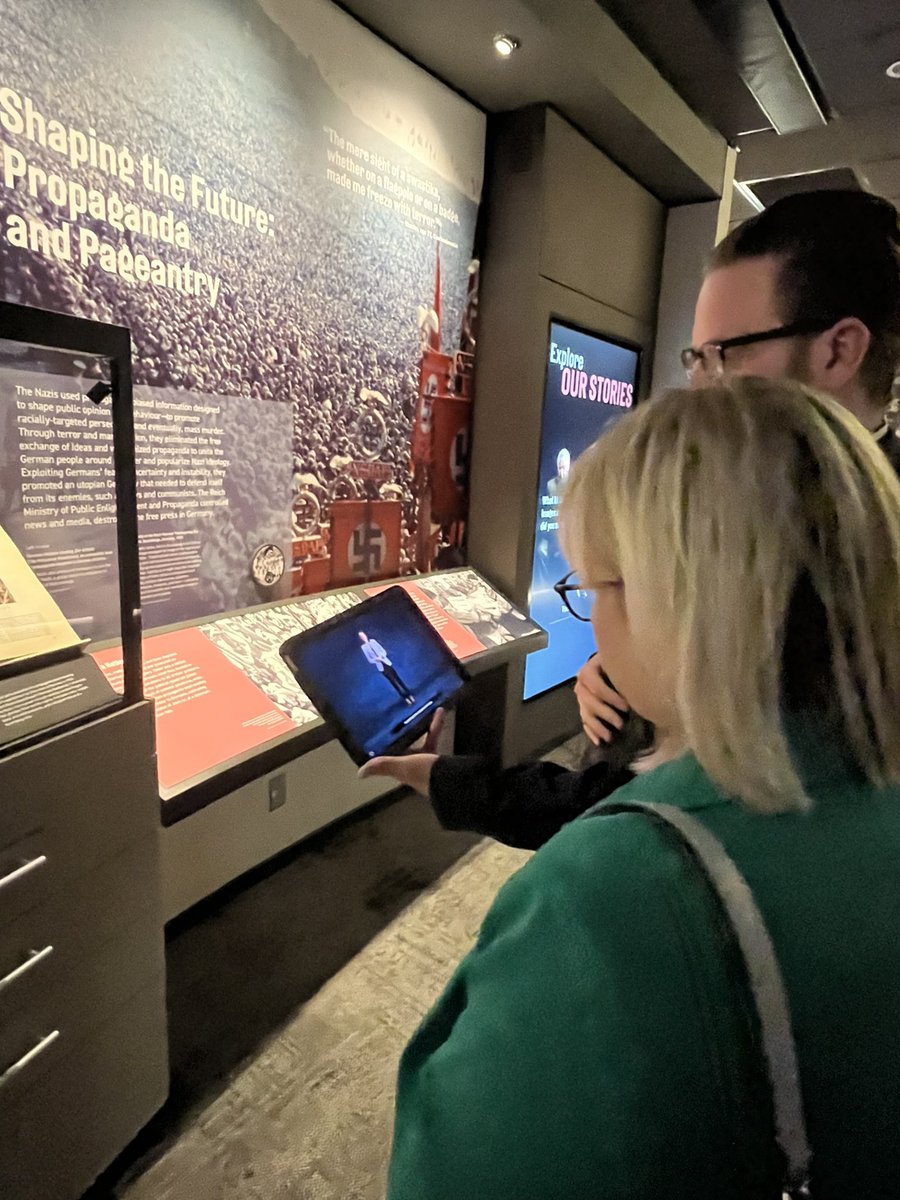 shelleylaskin's tweet photo. What a privilege to be shown the #TorontoHolocaustMuseum through by filmmaker Matthew Shoychet who did much of the film displays. The interactive nature of the museum will engage students &amp; enhance learning…#EducateAgainstHate and #NeverForget @M_Shoy @rchernoslin @thethmuseum https://t.co/aZ3iX2UaAJ