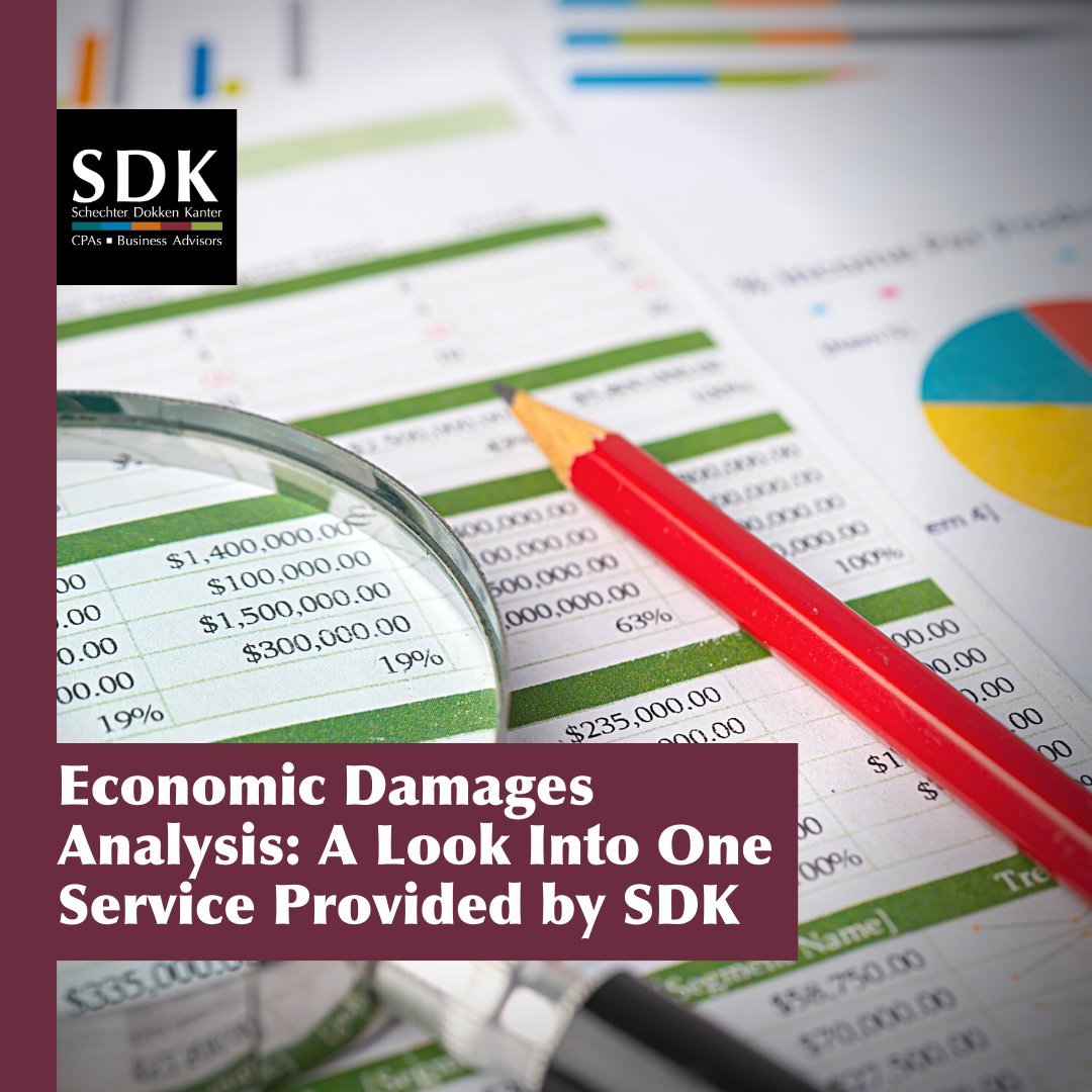Curious about some of the services provided by our Forensic Accounting and Valuation Services team at SDK? Here is a look at one service provided, Economic Damages Analysis. hubs.ly/Q01S-QQh0
