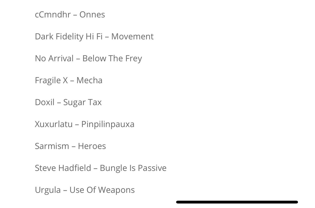 BricolageG5's tweet image. Honoured to have @HeadGardener make a Bricolage tribute mix for @TakTentRadio 

Great Friday night listening session 🎧

Feat @fragilex13 @D_o_x_i_l @sarmism @Steve_Had_Music @BluntedBoyWondr @tylumnus1 @_Ambient_Skyze_ @lo_jacker and more

Stream link ⬇️
mixcloud.com/Tak_Tent_Radio…