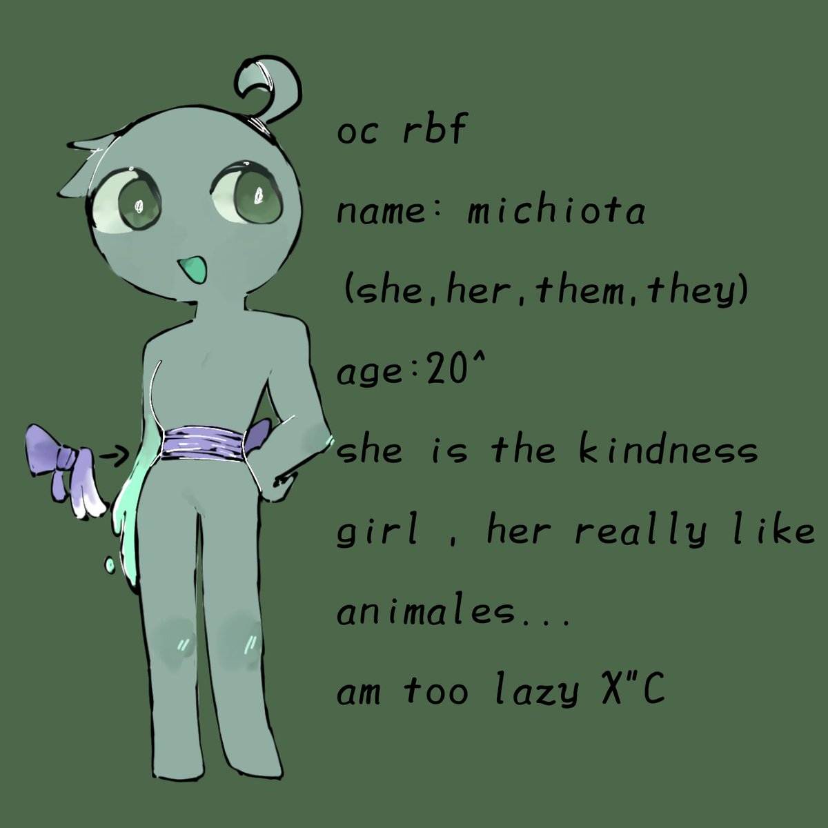 Kuoto_Michi's tweet photo. Am to lazy to said this 
michiota is a birds ⋛⋋(◐⊝◑)⋌⋚
She don't have without wings and tails like other birds *that's in her past🤫*
#rbfs #oc https://t.co/Pt4F6FSmRQ