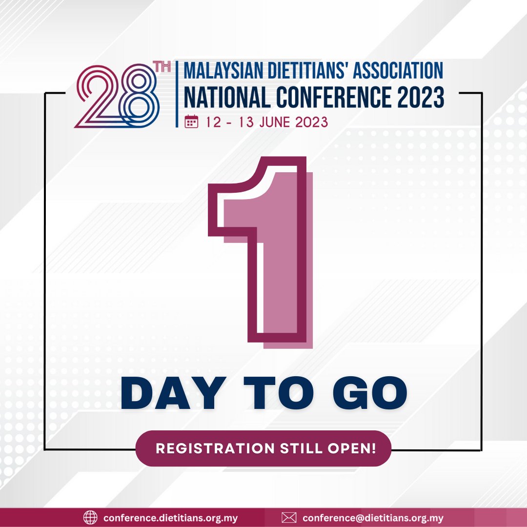 Just 1 Day Left! 🎊
 
Get ready to be inspired and empowered at #MDA2023! 
 
See you tomorrow!
 
#MDA2023 #EmpoweringLeadersinDietetics #hybridconference