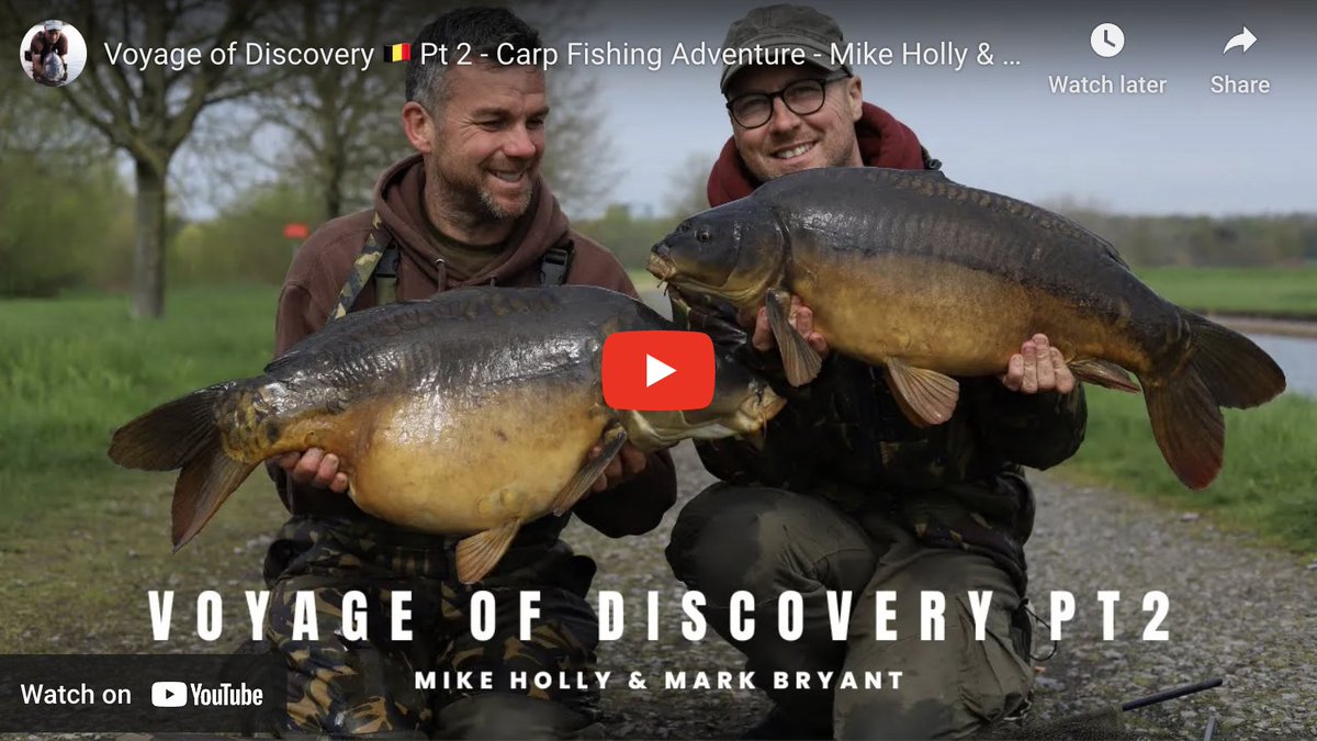 Voyage of Discovery 🇧🇪 Pt 2 - Carp Fishing Adventure - Mike Holly &amp; Mark Bryant
Brilliant stuff guys love the European content! <a href="/Baitworks/">Baitworks</a> 
youtube.com/watch?v=5c3qrC…