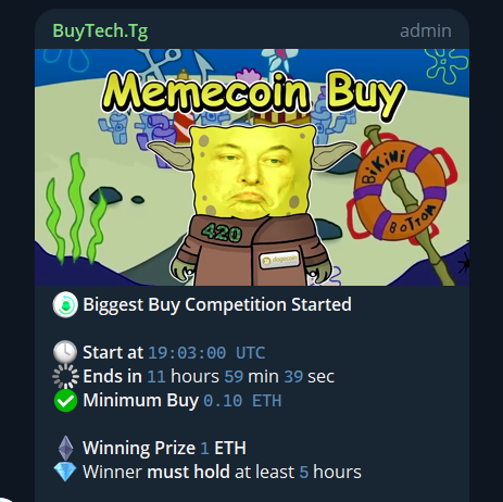 EDYS420Inu's tweet photo. Biggest Buy Competition is now started!

Join the telegram for more details https://t.co/E972UfXt0B #Memecoin https://t.co/y50MFCWRGl