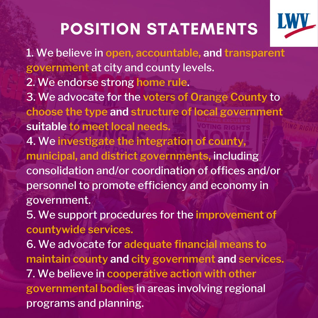 LWVOC's tweet image. Empowering voters, defending democracy: The Voting Rights Now! Government Committee supports open, transparent government and strong home rule. Goals: Promote voter education, engagement, and foster a participatory democracy. #VotingRights #DemocracyDefense