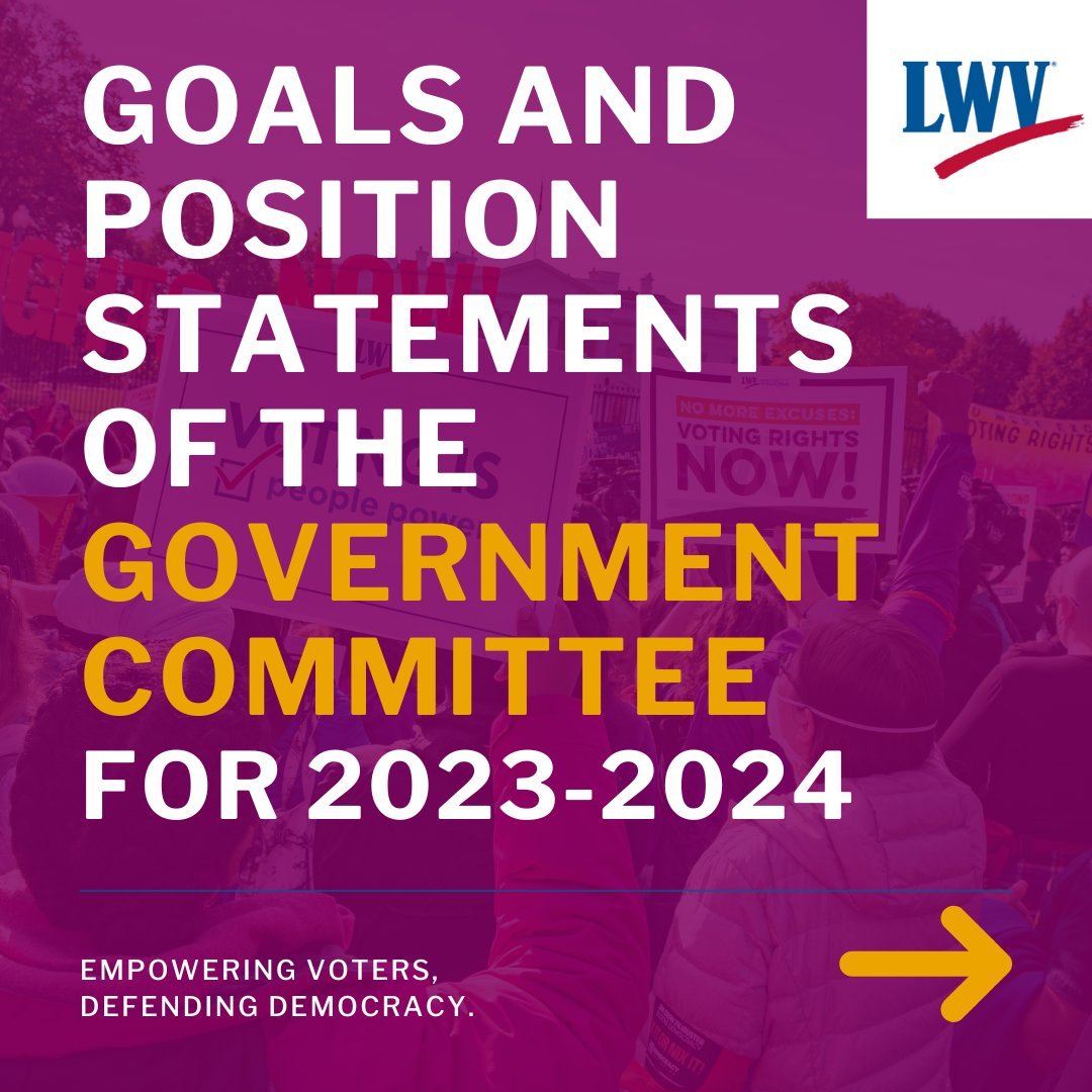 LWVOC's tweet image. Empowering voters, defending democracy: The Voting Rights Now! Government Committee supports open, transparent government and strong home rule. Goals: Promote voter education, engagement, and foster a participatory democracy. #VotingRights #DemocracyDefense
