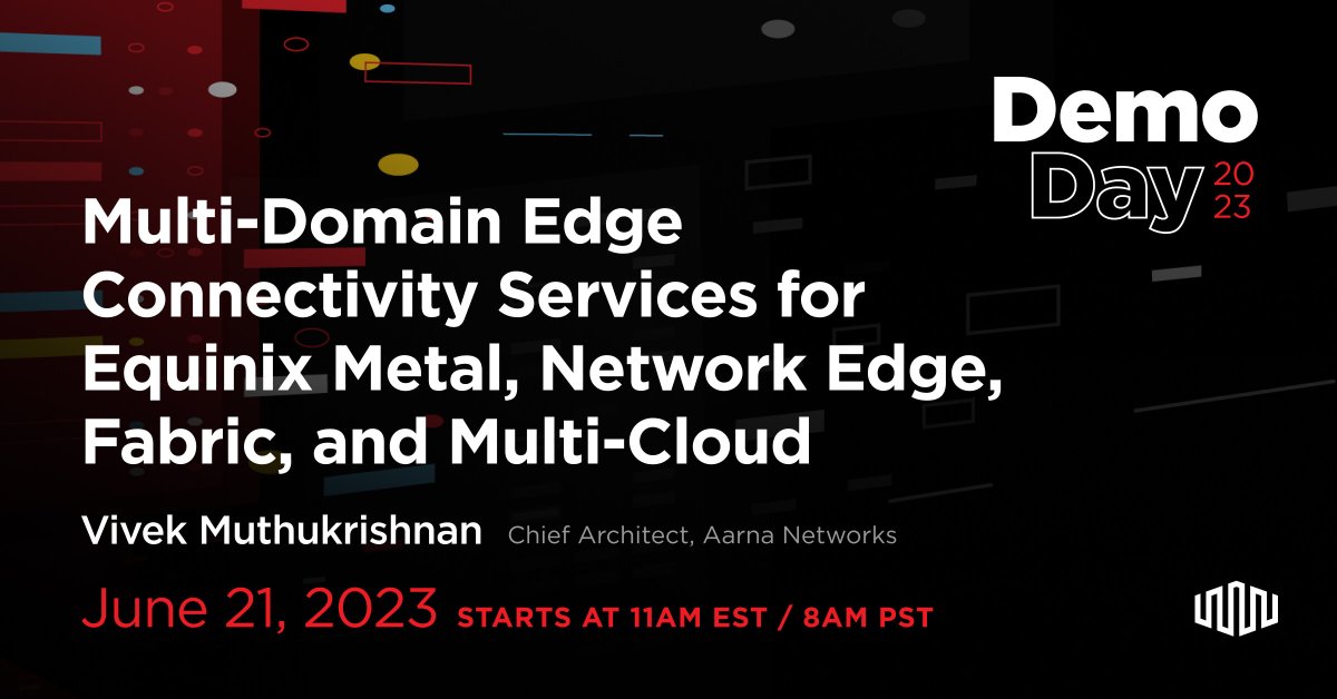 Tune into #DemoDay with Vivek Muthukrishnan and gain insight into how network builders can now easily design, build, connect, orchestrate, deploy, and automate their networks (with a little help from #Metal, #Fabric, & #NetworkEdge) 🤫 eqix.it/3LVXvNi