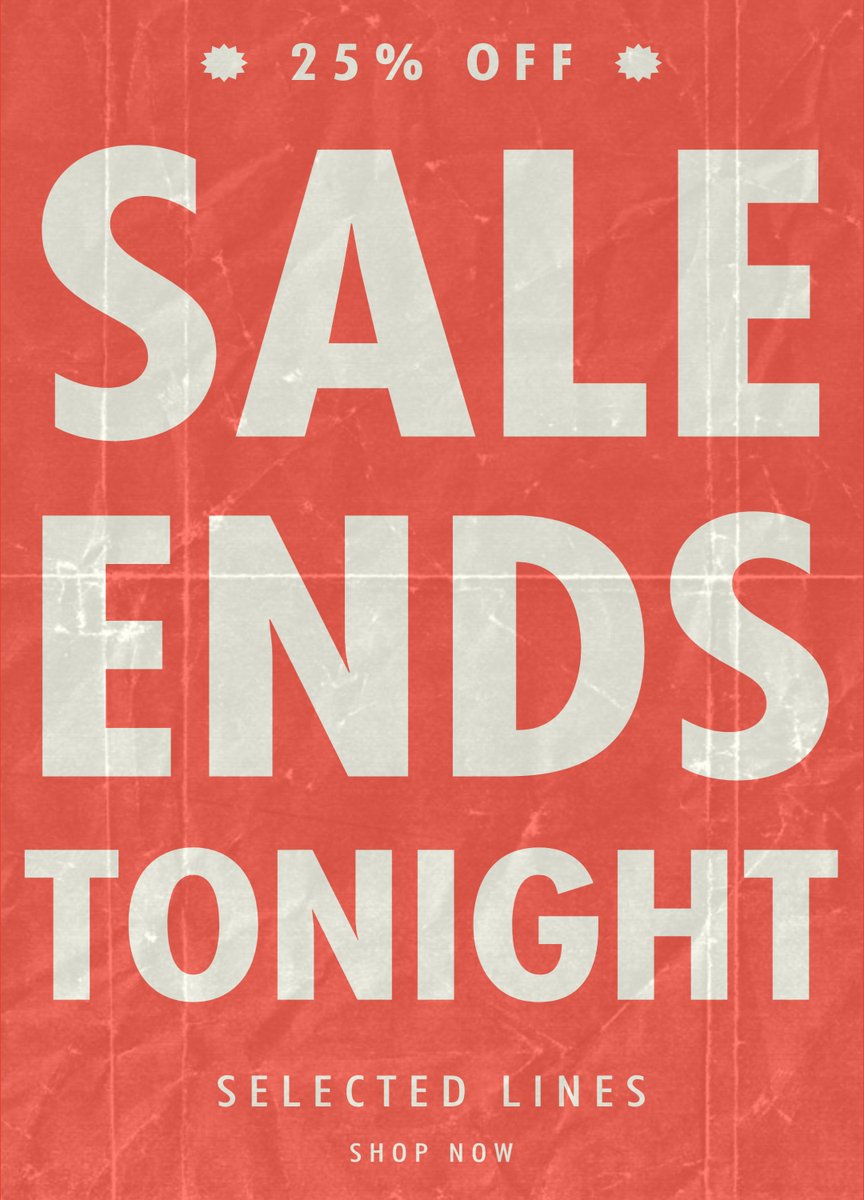 HURRY...

‼️ 25% OFF ENDS TONIGHT ‼️

twenty10.design/sale

#Discount #Sale #Promo #FurnitureSale #TradeFurniture