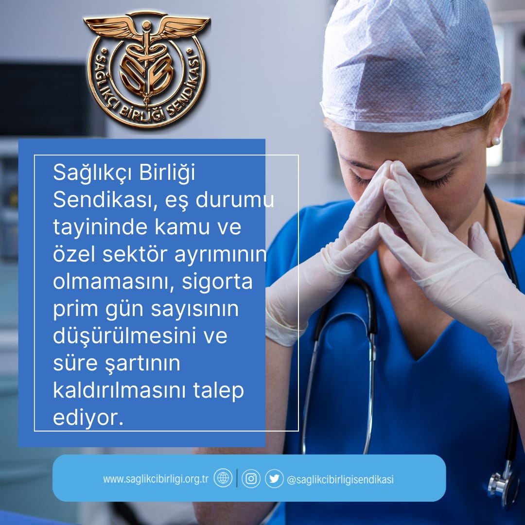 Sağlıkçı Birliği Sendikası, kamu ihtiyacını da gözeterek 3+1 sisteminin iptalini ve tayinde süre şartlarının revize edildiği 1+1 sistemine geçilmesini talep ediyor.
#memuratayinde1artı1