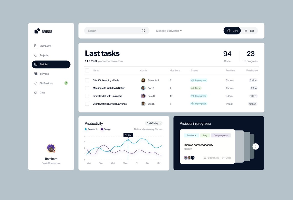 Quine_bee's tweet image. Finally done with this design and it was really fun to complete✨.. some icons and images had to be changed for an alternative 👩🏾‍💻
#uidesign #tasklist #projectmanagement #dashboard 

Original.                                                  My Design