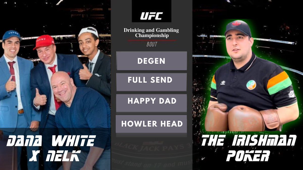 IrishmanPoker's tweet photo. @nelkboys @nelkboys @KyleForgeard @stevewilldoit @danawhite https://t.co/Wr0XYH7ZxQ