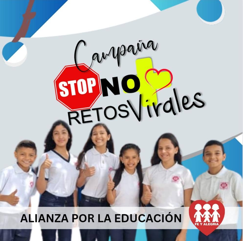 FeyAlegriaVE's tweet photo. "No más retos virales"  Estos  retos cautivan a los niños, niñas y jóvenes  a realizar actividades que en su mayoría pueden ser peligrosas y ocasionar daños permanentes, incluyendo la muerte.

¡Estemos alerta! Demos un Alto a los RETOS VIRALES!

#DaleUnLikeALaVida https://t.co/LmM66riUlD