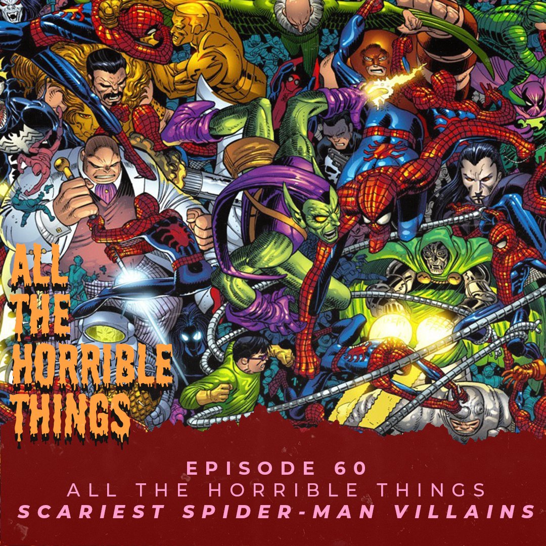 AllHorrible's tweet photo. 🎙️ Join Enan and Chris on EP 60 as they rank the top 10 scariest #Spiderman #villains ever! 
Celebrate Spiderman: Across the Spiderverse and explore what makes a truly terrifying foe for our beloved web-slinger. 🕷️🔥 #PodcastAndChill 

🎧https://t.co/CZaMAOCwTE https://t.co/grMdyElC7r