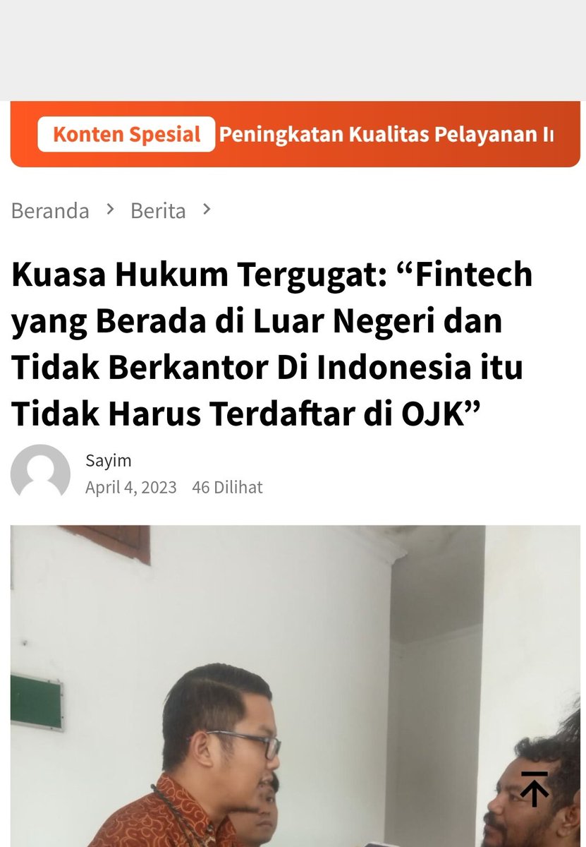 Nazarethze's tweet photo. Menurut kuasa hukum FS Capital Pte Ltd (Grup Modalku)

https://t.co/WZBqijujqH

Bagaimana ini?

@ojkindonesia @mohmahfudmd @Kemenkumham_RI @DivHumas_Polri 

#pinjol #pinjolillegal #pinjolbodong #zonauang #zonaba #zonajajan #galbay https://t.co/QP5ELzNtEI
