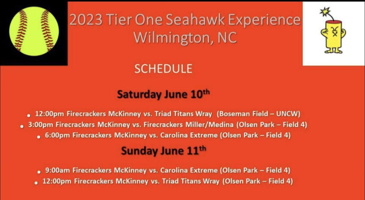 I can’t wait to be on the dirt this weekend with my team in Wilmington, NC!! 🥎🤍