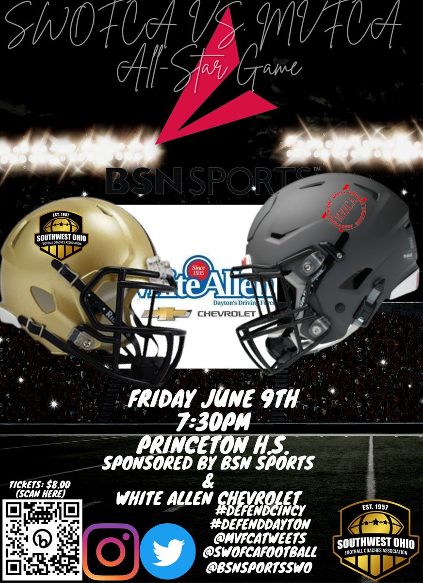 <a href="/SWOFCAfootball/">SWOFCA</a> <a href="/NRHSFootball_/">New Richmond Football</a> <a href="/nrhsathletics/">Doug Foote</a> Good Luck to <a href="/jackmoore129/">Jack Moore</a> &amp; <a href="/Bilbobobby_71/">William foster</a> tonight as they compete one last time as HS FB Players! Tickets are available in the picture below! #BeElite