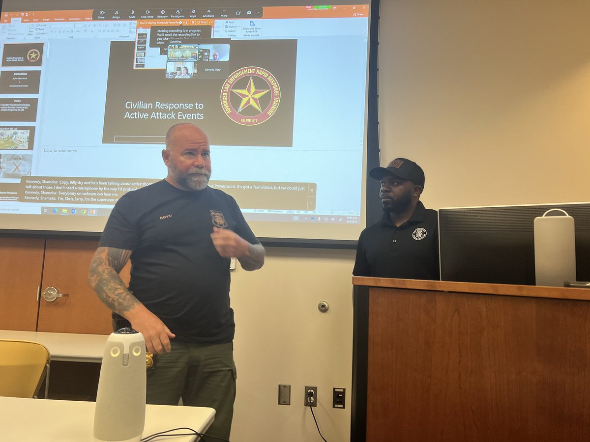 Thank you Sergeant Leary and Corporal Gray for presenting to the Mayor’s Committee for Person’s with Disabilities. It is important for us ALL to be prepared for Active Attack Events #fwpd #inclusivitymatters #CommunityPolicing #communityengagement