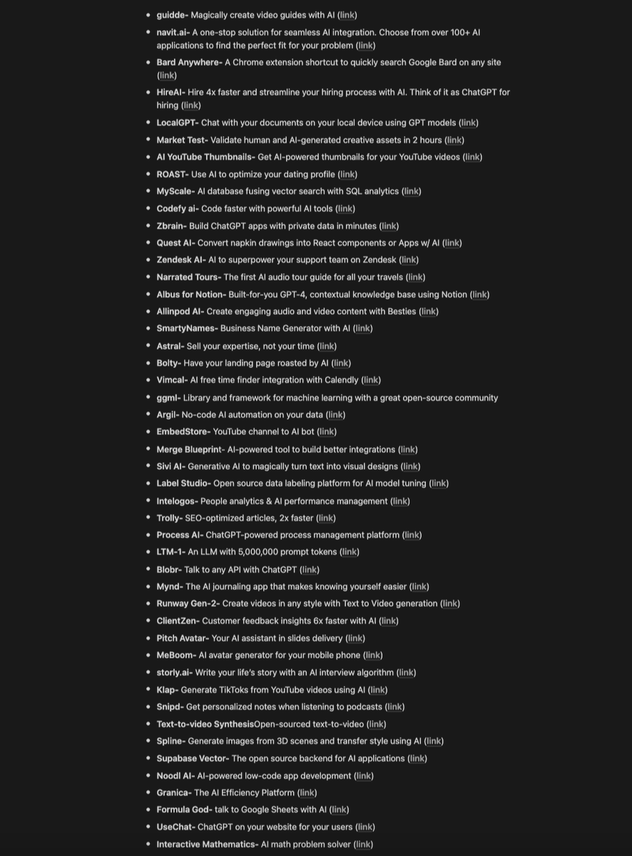 rowancheung's tweet photo. 50 new AI tools. 

All the links were included in my newsletter this week. 

Join 200,000 others and never miss a thing in the world of AI ever again: https://t.co/Gm5KwesVpF https://t.co/HEaUH3bOG9