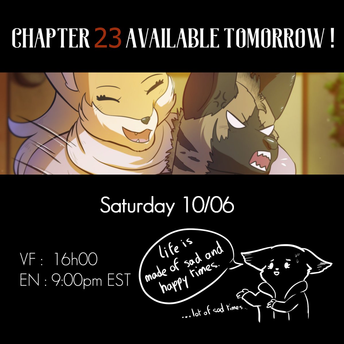 Kaduplis's tweet photo. #Kaduplis Episode 23 is coming tomorrow! And yes, this is a young Seth.

Read Kaduplis on #Webtoon:

EN: https://t.co/IZvnvXlYS1

FR: https://t.co/YIBQXVAhel

#WebtoonCanvas #comics #furry #Anthro https://t.co/SptjQu1bow