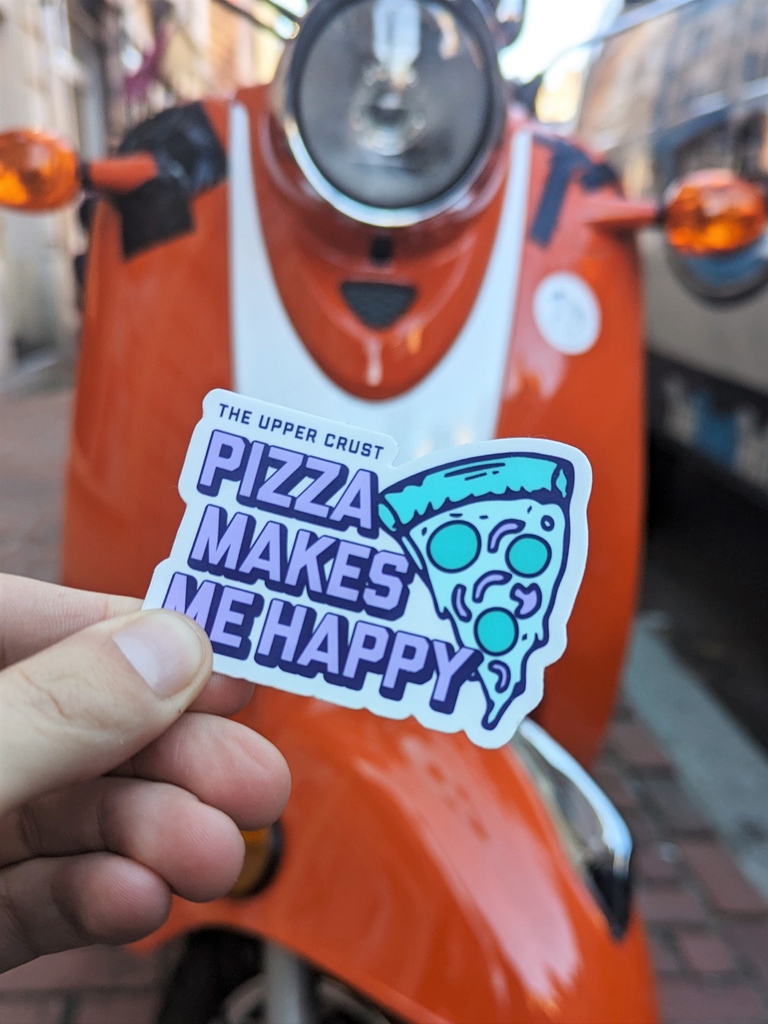 Riding into the weekend with pizza on my mind 🍕🛵

#Pizza #Bostonfoodies #Bostonrestaurants #Sticker #Pizzalife #Vespa