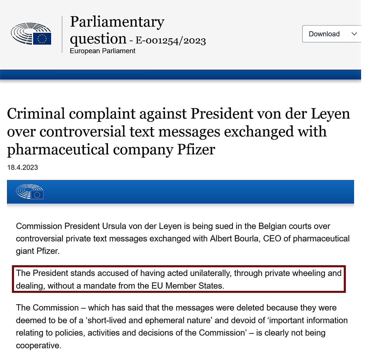 ArchimbaudGang's tweet image. Fantasitic, i have a question for 
@EUprosecutor 
@VeraJourova 
@elisabeth_baume 
Why #EUProsecutor lacks speed in seizing the complaints lodged Vs #vonderleyen 
Today, i propose that #VeraJourova denounce the usurpation of mandate of which #UVDL is guilty 
👇