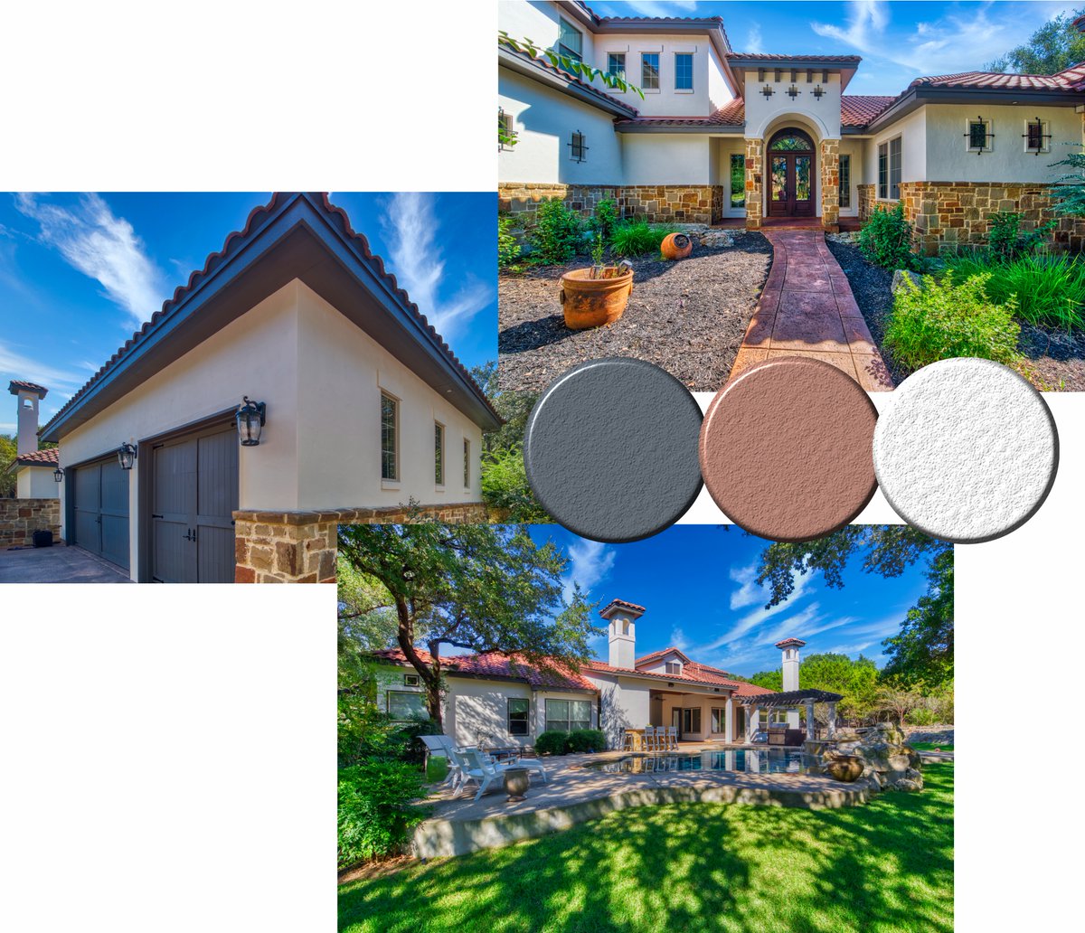 SP_PlanoAllen's tweet photo. Frequently found in hot and dry climates like Arizona, Texas, and Florida, stucco is easy to maintain if you care for it properly. Here's a color palette we loved and it turned out great! 
#housepainting #painting #interiorpainting #exteriorpainting #residentialpainting #painter https://t.co/nHG9Uj7Nj5