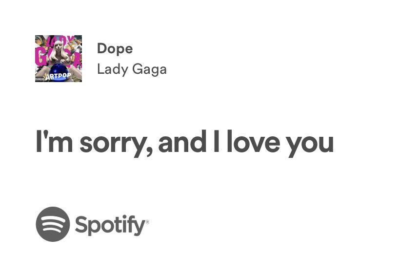 Lady Gaga — Dope. open.spotify.com/track/1gPCk3KU…