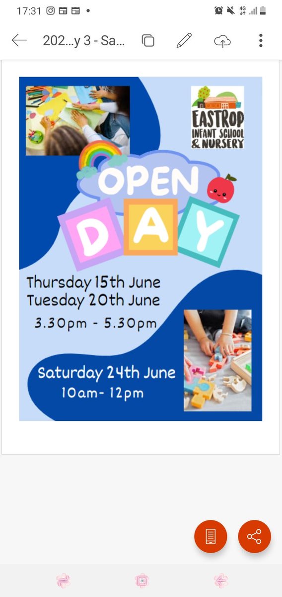 EastropInfant's tweet photo. Come and see what our nursery has to offer.
No need to book 😀
We look forward to seeing you!
#opendays #nursery #earlyyearseducation https://t.co/m8GcMmJWnn
