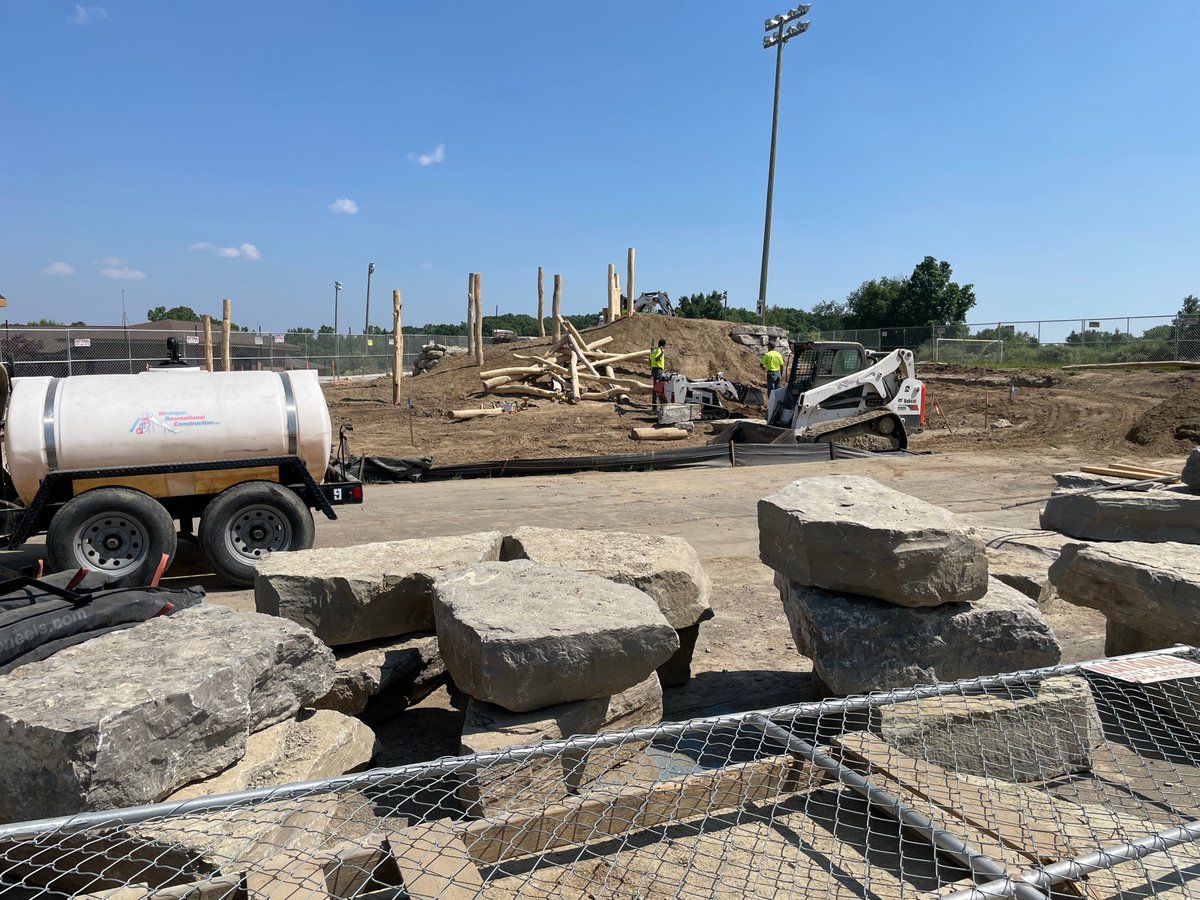 . @howellsurvivor  Playground is coming to life at @genoatownship Park. It is so fun to watch as Michigan Recreational Construction Inc. brings this project to life.

#OneHowell #HighlanderNation
