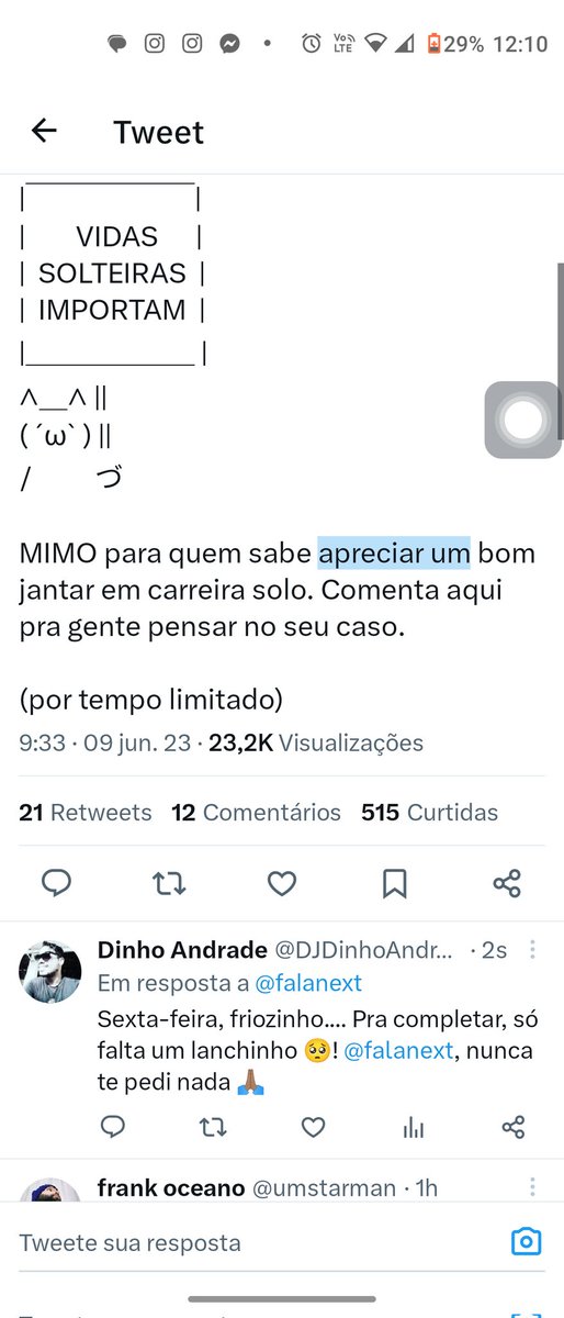 DJDinhoAndrade's tweet photo. @falanext https://t.co/j4PC9UOJB0