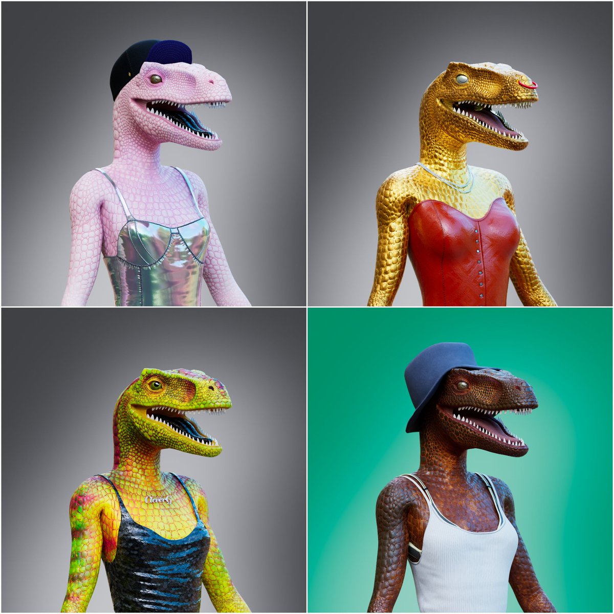 RAAWR what a reveal of the #Raptors - #CleverGs 💕 <a href="/JPunksNFT/">Jurassic Punks CTO</a> 

#TribeCalledRex