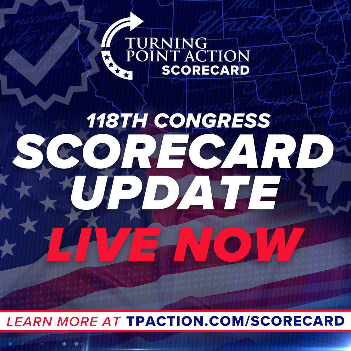 We just updated our 2023 scorecard! The ONLY scorecard where you can see how your representatives are voting in REAL-TIME! Have your representatives been voting 100% against tyranny? ➡️ Find out at tpaction.com/scorecard