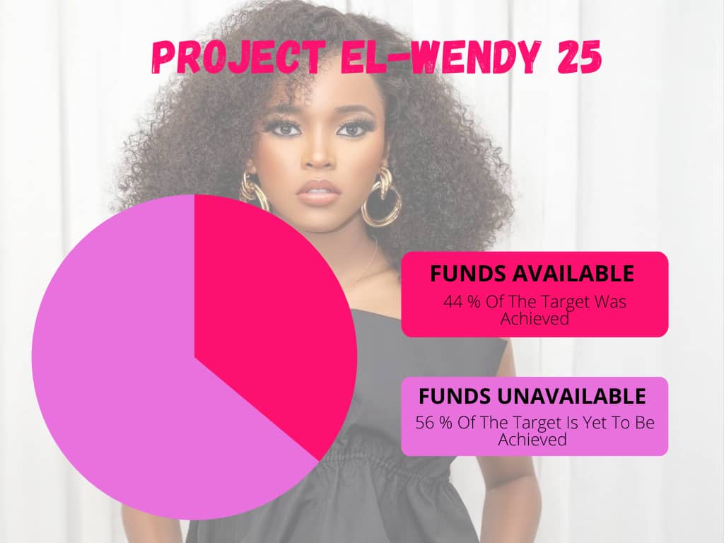 With less than 20 days left to EL WENDY 25, 44% of the target has been achieved
Will our Project reach 100%? 🤔 

JUNE FOR TSATSII MADIBA 
#TsatsiiMadiba