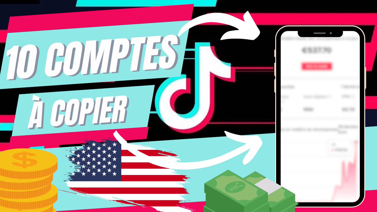 🚨Je viens de trouver 10 comptes Tiktok US qui génèrent des millions de vues 💰
Ils suffit simplement de copier les meilleures vidéos sur le marché FR 🇫🇷
👉🏼 RT &amp; Follow et commente « USA »pour recevoir le document avec les 10 comptes 🚀 (Discord en Bio)