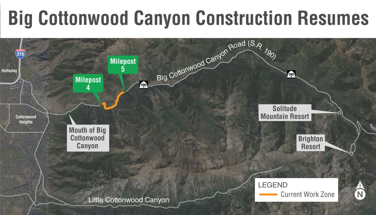 UDOTcottonwoods's tweet image. 🦺#ConstructionAlert 🦺
@RMP_Utah has resumed construction to make improvements to overhead power lines in order to mitigate wildfire threats along #SR190.
📍: Crews are working between MP 4 &amp;amp; 5 near Mule Hollow.
🦺: Expect one-way traffic, delays &amp;amp; potential noise/dust/vibration