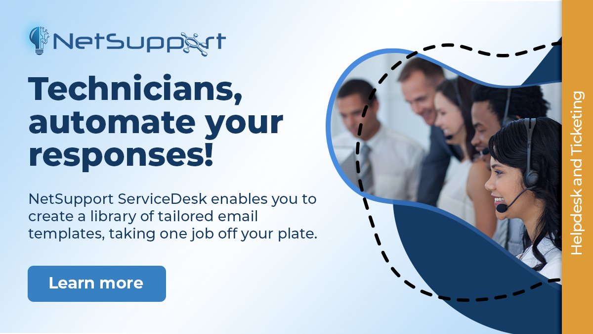 NetSupport ServiceDesk enables you to create a library of tailored #EmailTemplates. These provide a useful mechanism for issuing #Automated #Notifications to users in several different scenarios. Why not test this feature (and more!) out for free? mvnt.us/m1413846