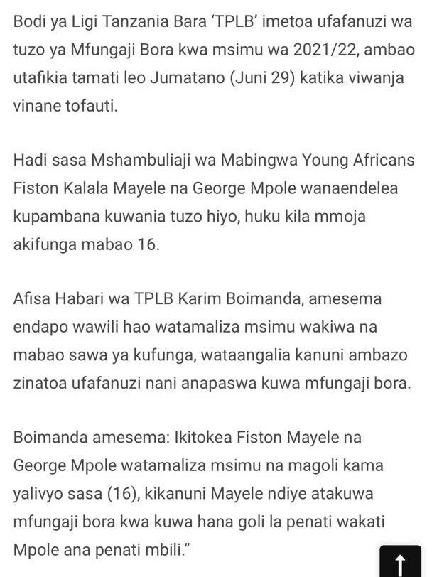 TetySteven's tweet photo. @Khalidchukuchuk Upo kwenye sector hii ya michezo ila na wewe una cheza kama mashabiki, hiyo n kanuni ya msimu uliopita. Msimu huu wametoa kanuni yake??? https://t.co/yoOmM8bhOY