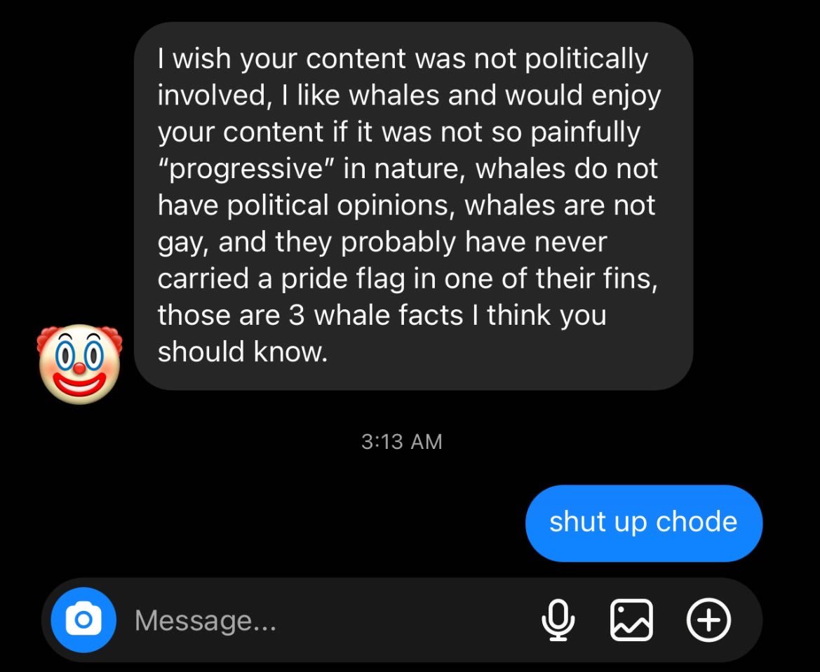 awhalefact's tweet photo. what i wanted to send vs what i ended up sending. sometimes you gotta conserve your energy, folks https://t.co/OQ9VRm9oGa