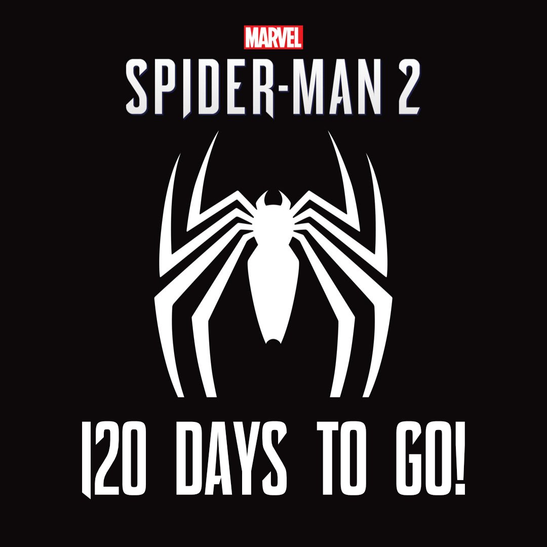 Spider Man 2 Countdown on Twitter "Marvel's Spider Man 2 swings onto PS5 in 120 days!"