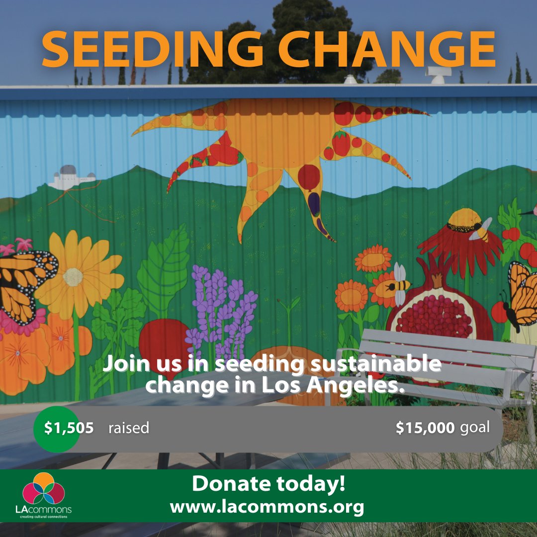 Support LA Commons as we #seedchange throughout Los Angeles! Every donation changes the lives of youth, artists, and the LA community. Donate here: lacommons.networkforgood.com/projects/13254… #donate #laarts #artsfunding #culturalequity