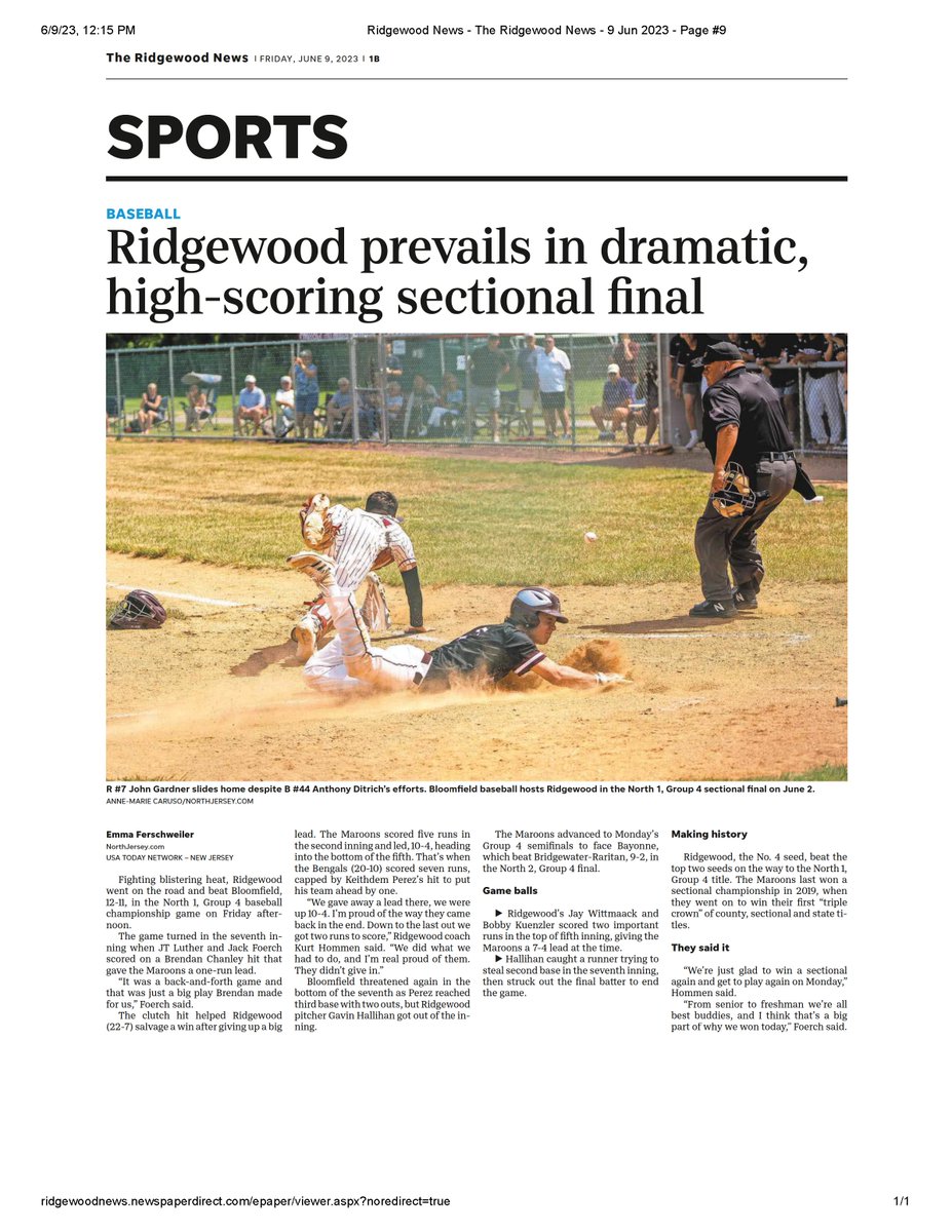 Coverage from the Ridgewood News on just a few of our  teams competing TOMORROW! Let's Go Maroons! #TeamRidgewood #MaroonPride