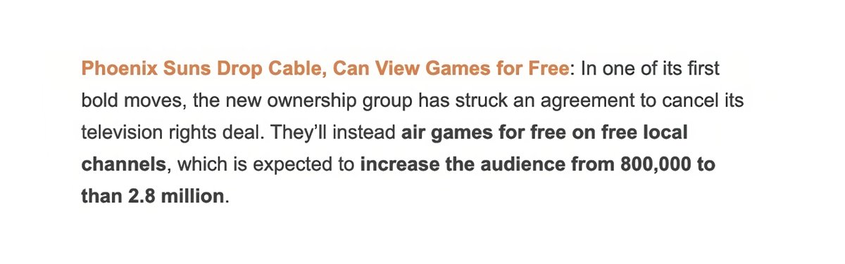 Hope to see more teams and leagues make their content available for free. Watching games without cable is a terrible experience today.

(from this week's @thesplit_)