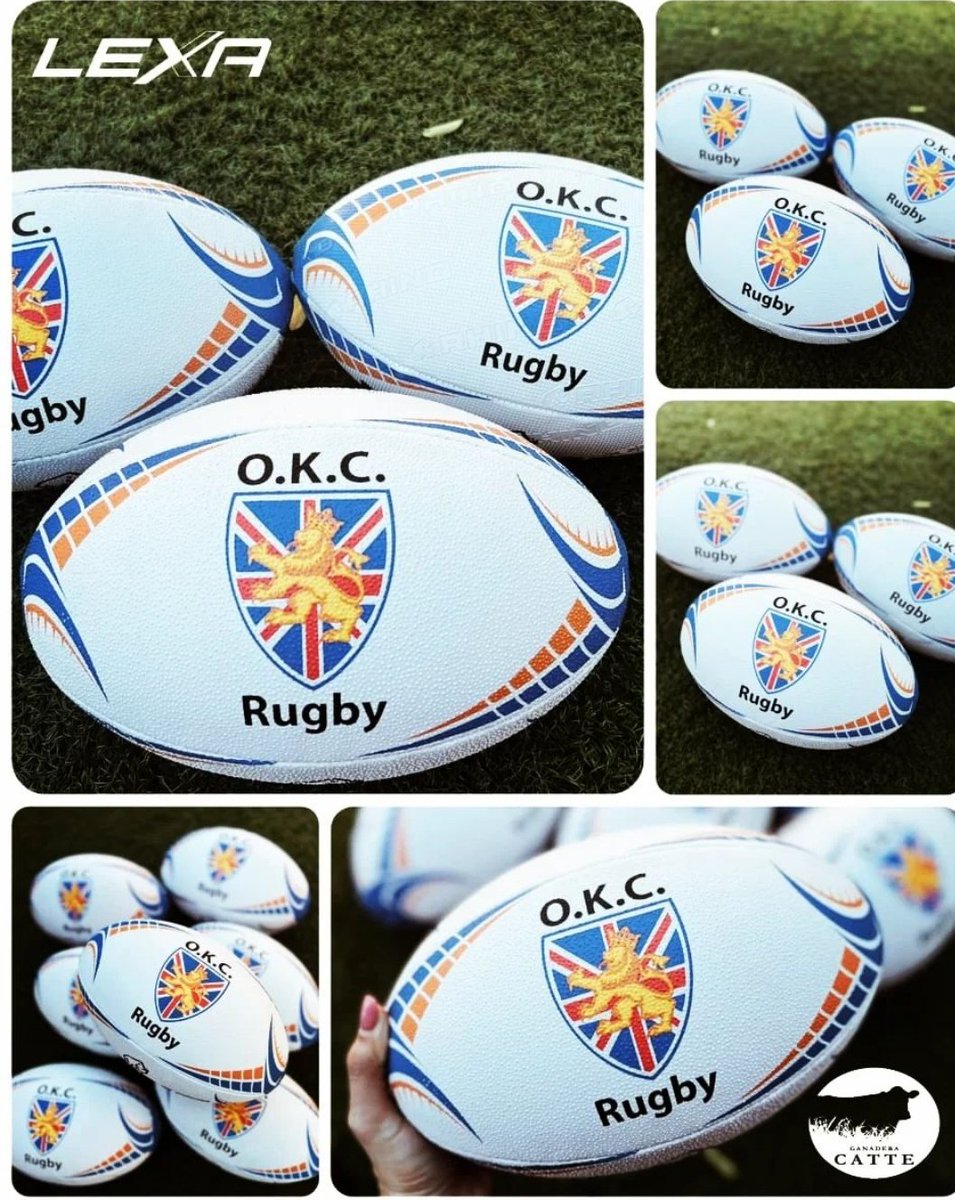 del_okc's tweet photo. Gracias a la auspiciantes #LexaIngenieria y #GanaderaCatte por la gran donación de pelotas oficiales y personalizadas del club que serán de mucho uso para los entrenamientos y competiciones @OldKingClub1 @UaaRugby @URugbyPy @ScrumESPN #OKCUAA #Rugby #SomosGenteDelOldKing https://t.co/X3QPhaRhlZ