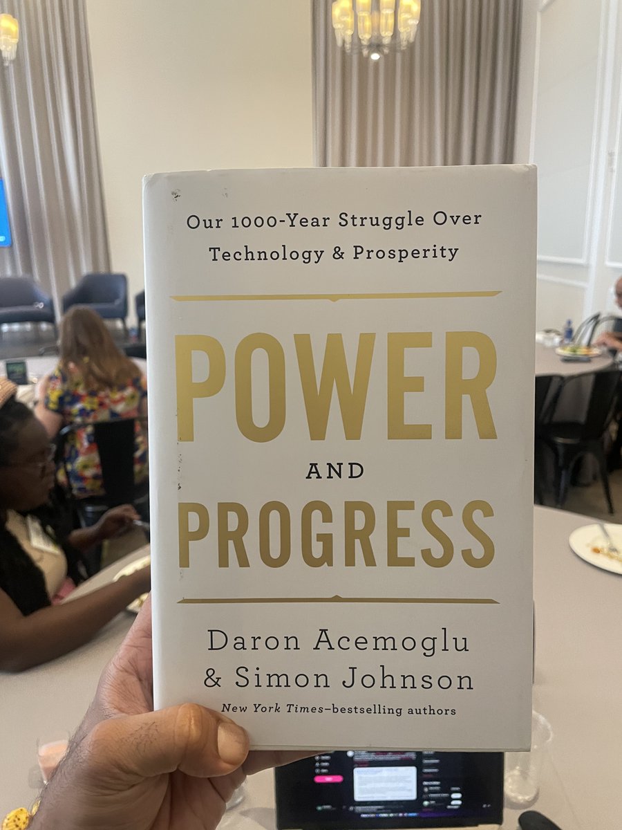 Join our lunchtime book talk with @baselinescene, MIT Professor Simon Johnson, who will discuss his recent book 'In Power and Progress: Our Thousand-Year Struggle Over Technology and Prosperity' #EconCon