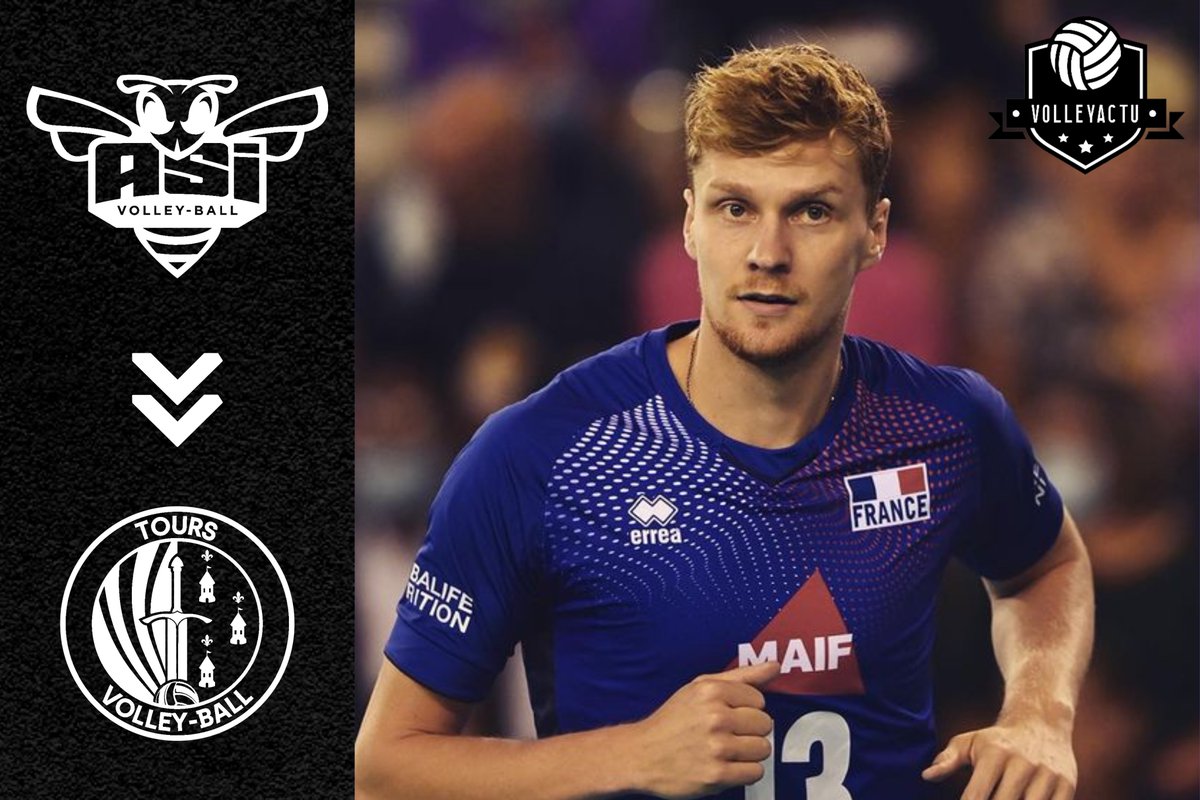 VolleyActu's tweet photo. 🚨 OFFICIEL ! Le meilleur central de la Ligue B cette saison, Gildas Prévert quitte l’ASI et rejoint Tours 🙌🏻🇫🇷 https://t.co/0ZQGnKEeLz