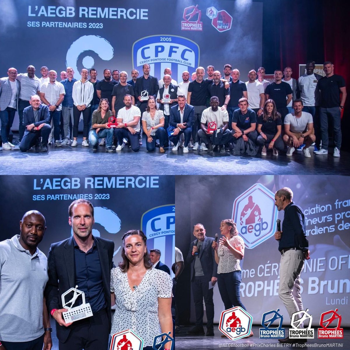 DaisyYaich's tweet image. Trophées Bruno MARTINI
L’@aegbfootball nous a offert à #cergy, un plateau de gardiennes et gardiens de renoms.
En partenariat avec le club de foot de Cergy, cette cérémonie fut une réussite où se sont mêlés des joueurs professionnels de renoms avec le monde amateur.
#PetrČech